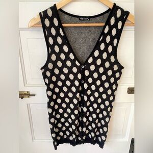 Mimi & coco anthropologie polka dot knit vest